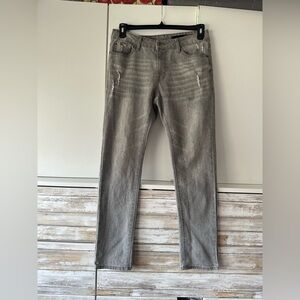 👖✨ WXYX MEGCO Nomad Slim Fit Gray Distressed Jeans W30 L30 Stretch